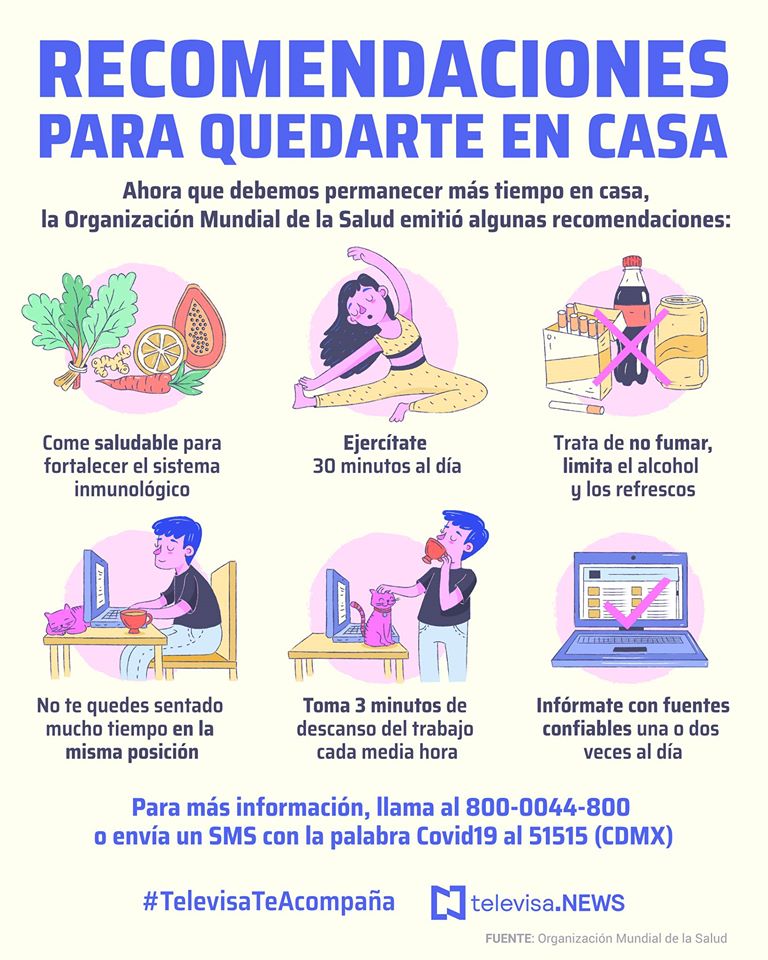 Recomendaciones para quedarte en casa