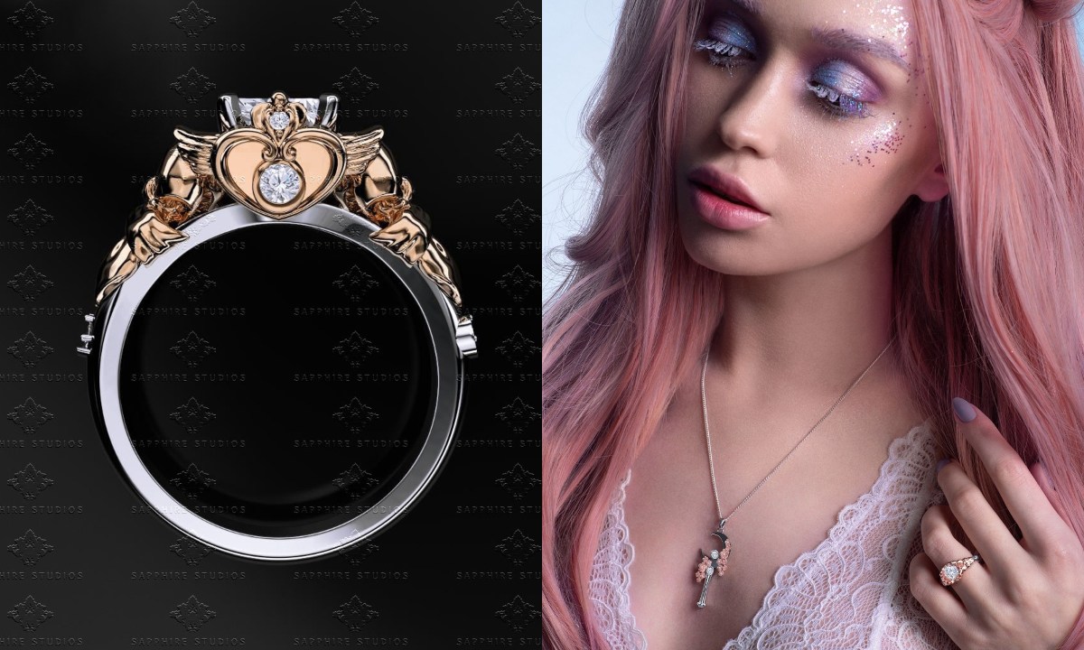 Los hermosos anillos de compromiso de sailor moon para una boda perfecta