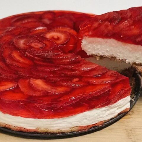 receta cheesecake con gelatina de fresa sin horno como hacer