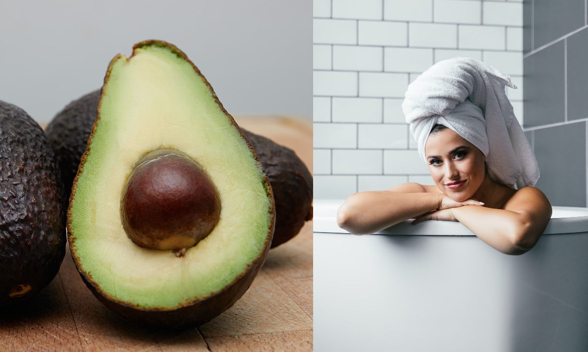baño de crema de aguacate casera para cabello