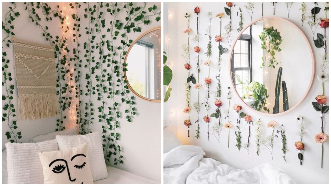 decoracion con guia de plantas sinteticas