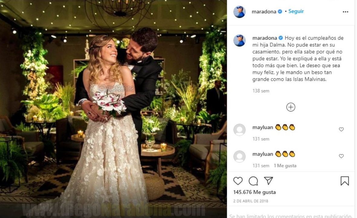 boda de la hija de Diego Armando Maradona