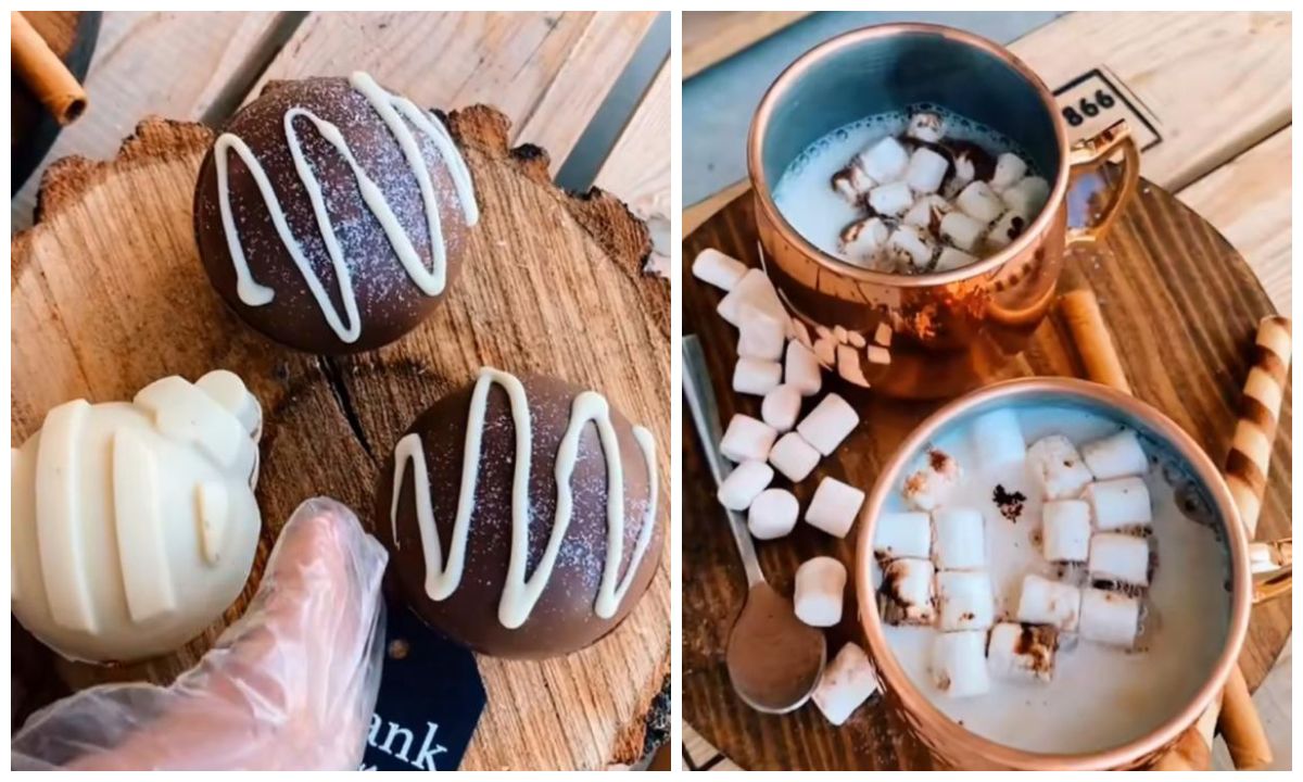 como hacer bombas de chocolate con bombones tik tok