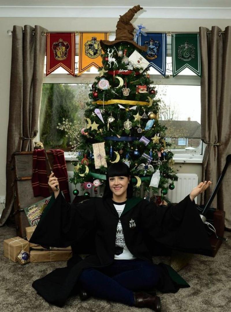decoracion de navidad harry potter