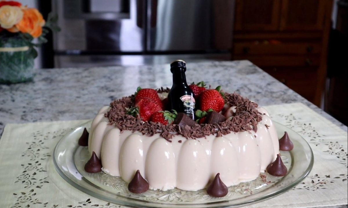 gelatina de baileys crema irlandesa y queso crema