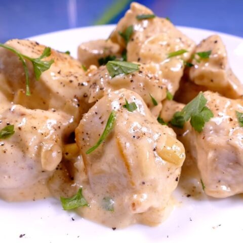 pollo con espinaca en crema de queso receta