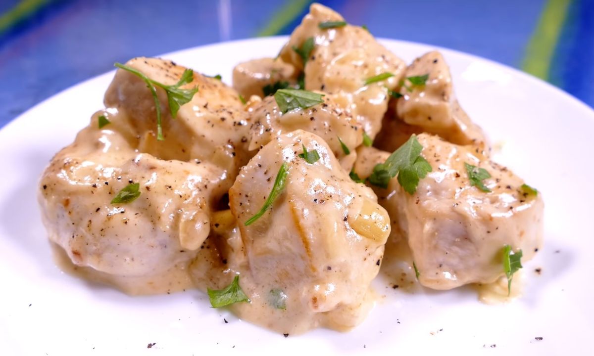 pollo con espinaca en crema de queso receta