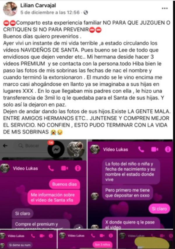 nueva forma de extorsion a padres de familia