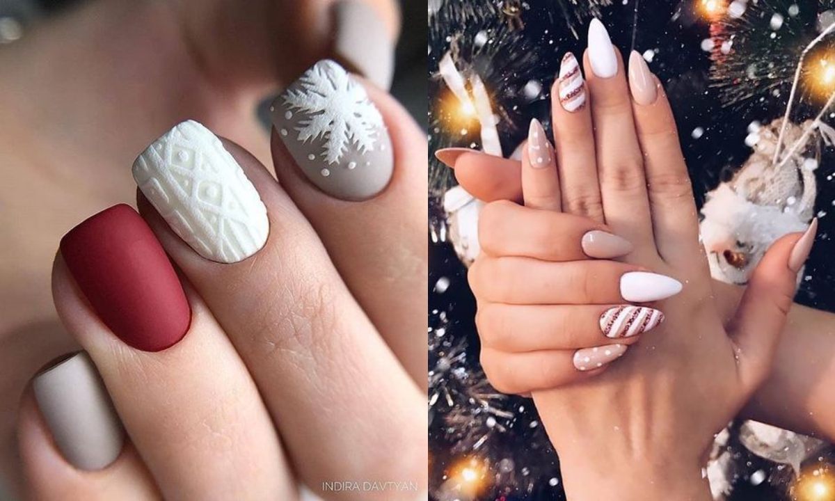 Uñas de Navidad 2020 navideñas diseños