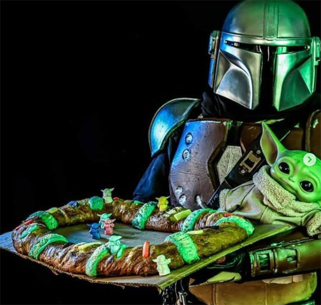 Rosca de reyes de Baby Yoda