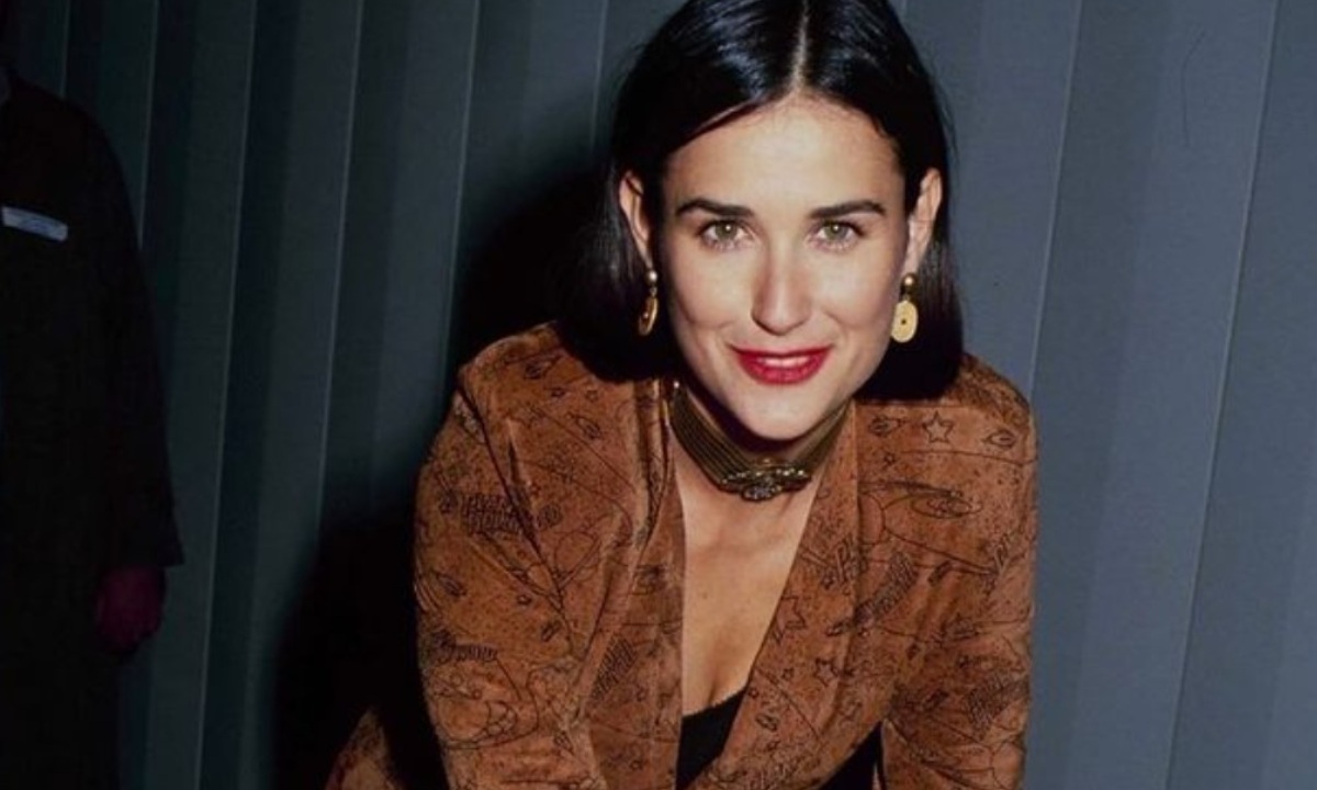 demi moore apareció con una extraña apariencia