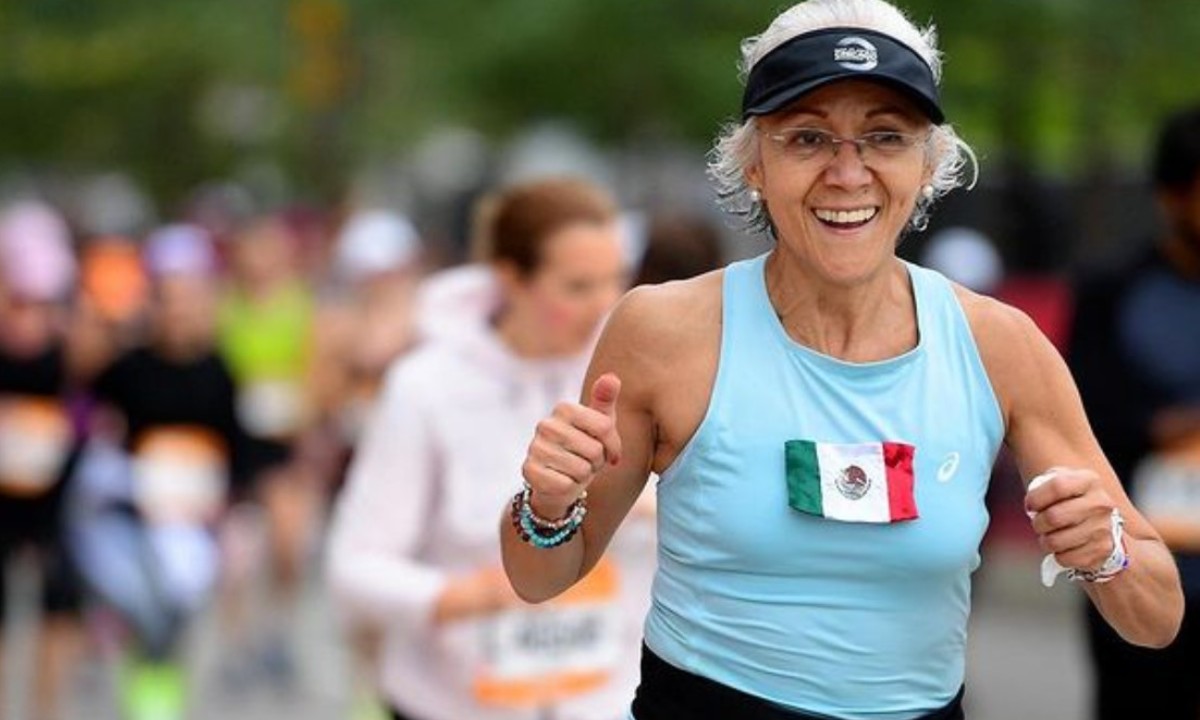 la abuelita fitness corrio su primer maratón a los 52