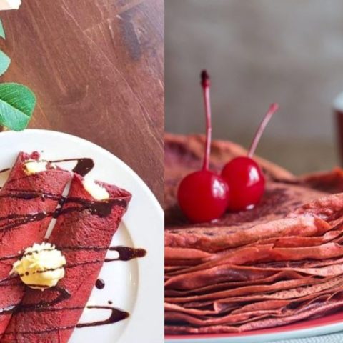 receta para preparar crepas red velvet