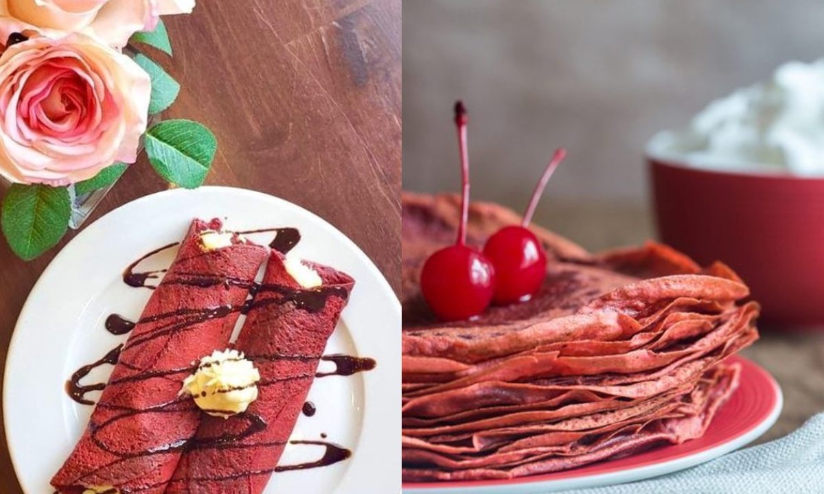 receta para preparar crepas red velvet