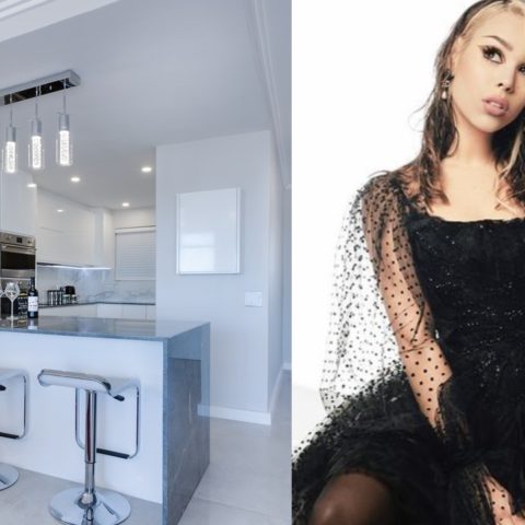 danna paola y su lujosa cocina en su nueva casa