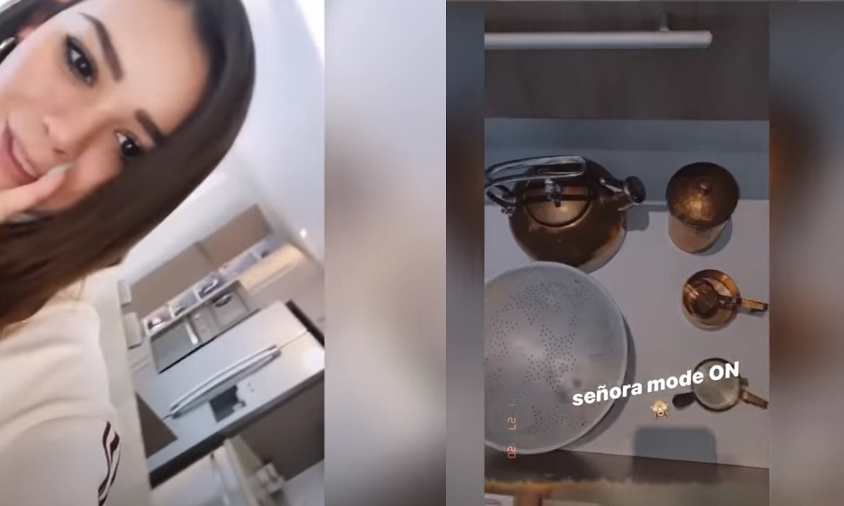 danna paola y su lujosa cocina en su nueva casa