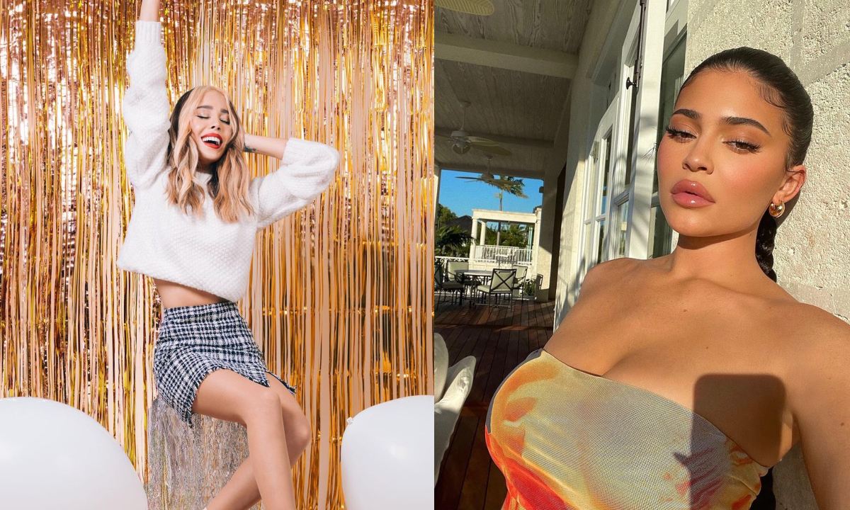 uñas funky tendencia 2021 danna paola y kylie jenner