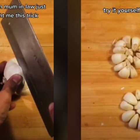 cómo pelar ajo mas rapido con este truco asiatico viral de tik tok