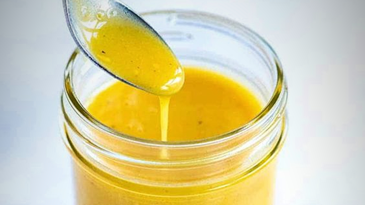 vinagreta miel de abeja y mostaza de Dijon receta fácil