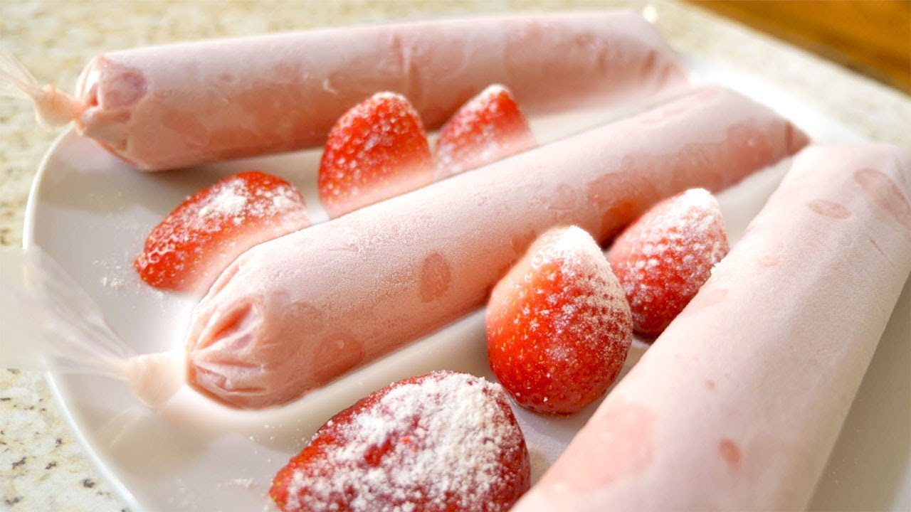 congeladas de cheesecake de fresa como hacer receta