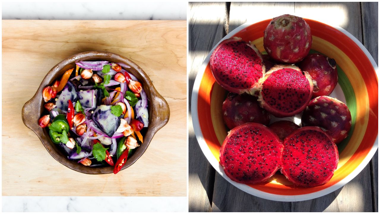 ensalada de pitahaya receta ingredientes lechuga