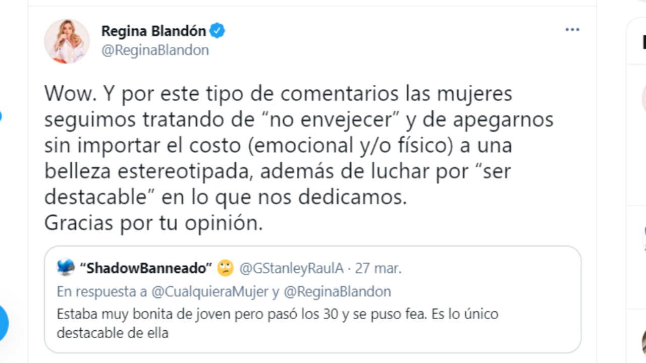 usuarios de twitter critican a bibi regina por lucir fea al cumplir los 30