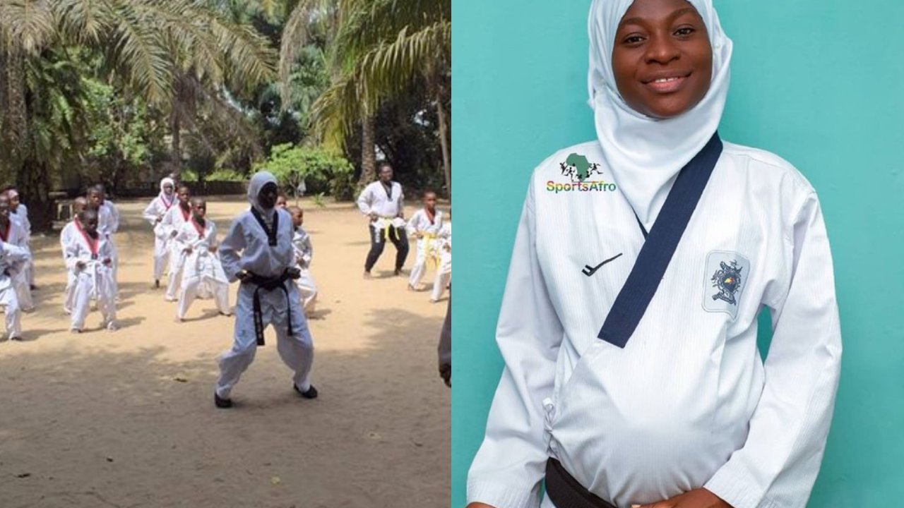 mujer gano oro en taekwondo embarazada