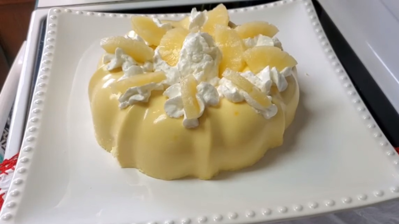 gelatina de piña colada con crema leche condensada receta