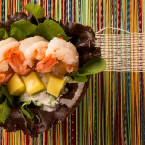 ensalada de camarones con mango como hacer receta