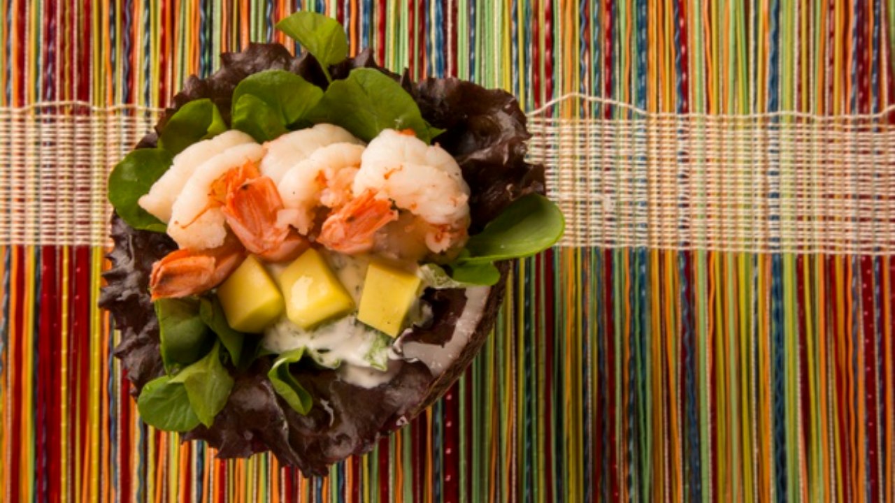 ensalada de camarones con mango como hacer receta