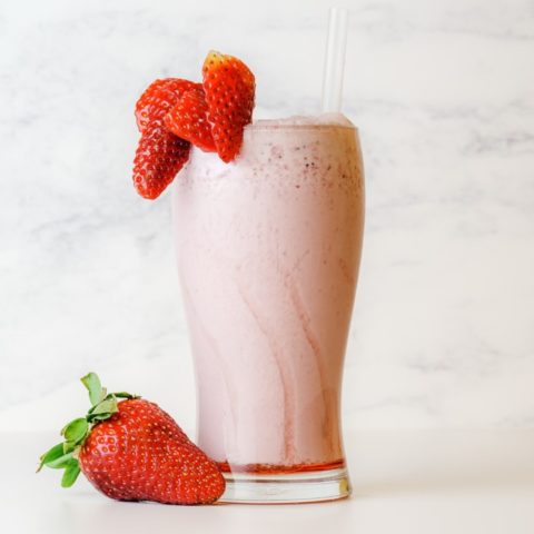como hacer malteada de fresa receta