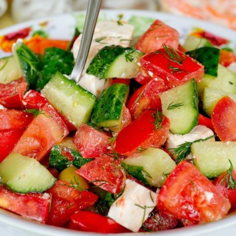 receta de ensalada de pepino y jitomate marinado vinagre