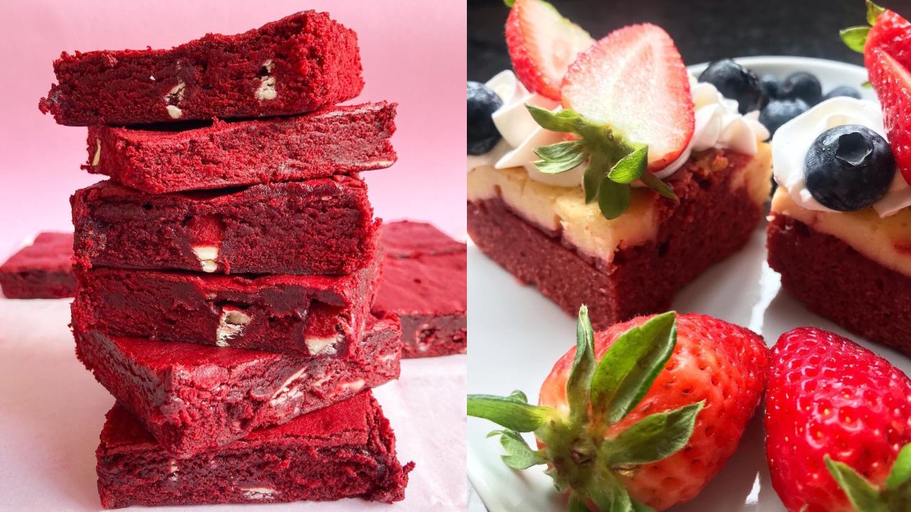brownies de cheesecake red velvet receta como hacer