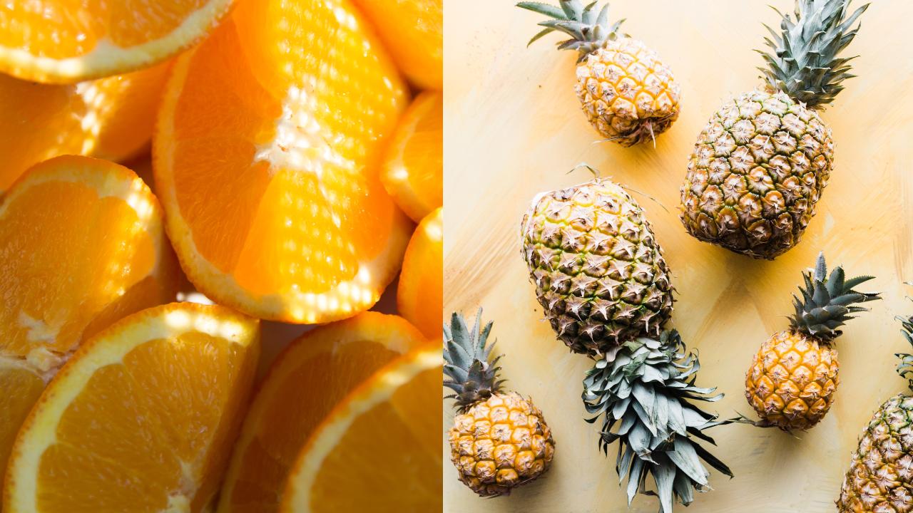 Beneficios de tomar jugo de piña y naranja