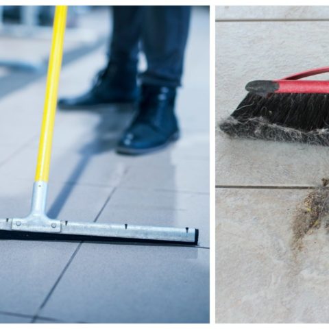 beneficios de usar jalador para barrer en vez de escoba polvo pelos