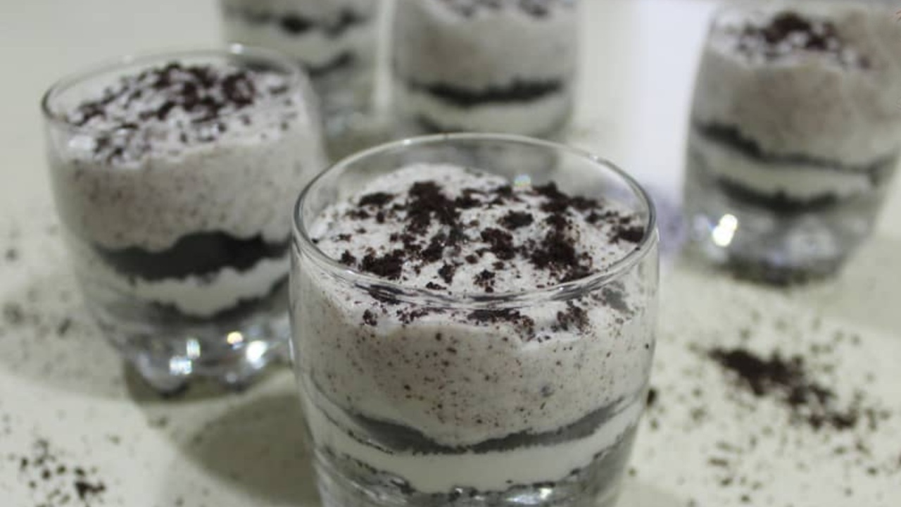 receta postre de oreo en vasos fácil