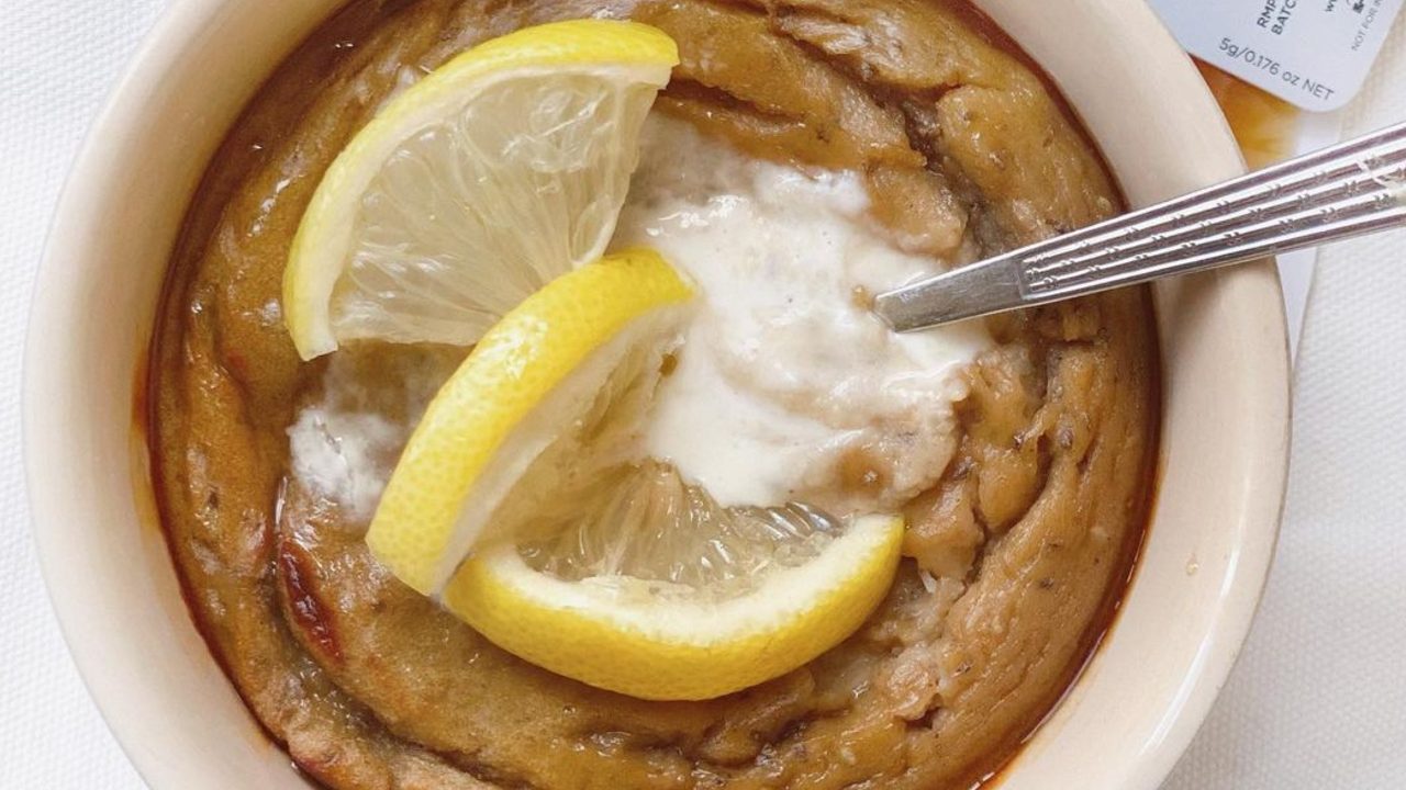 como preparar mug cake de limón