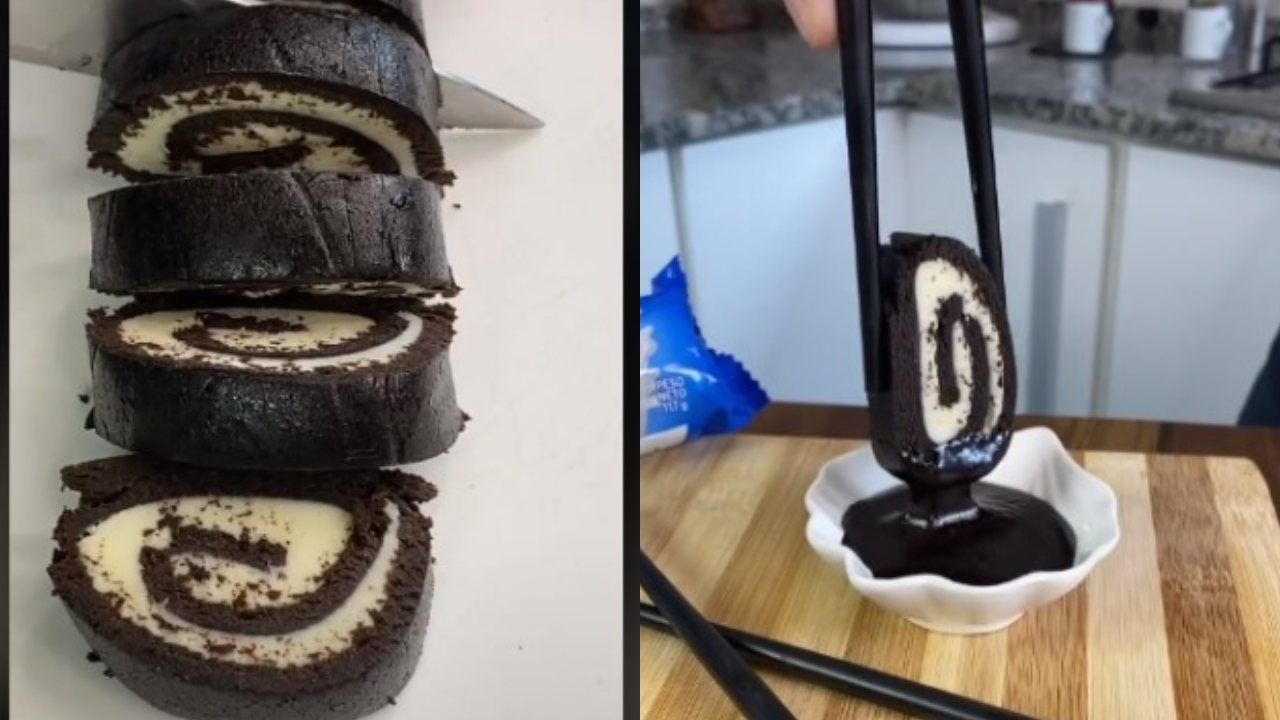 sushi de galleta de chocolate receta viral tiktok