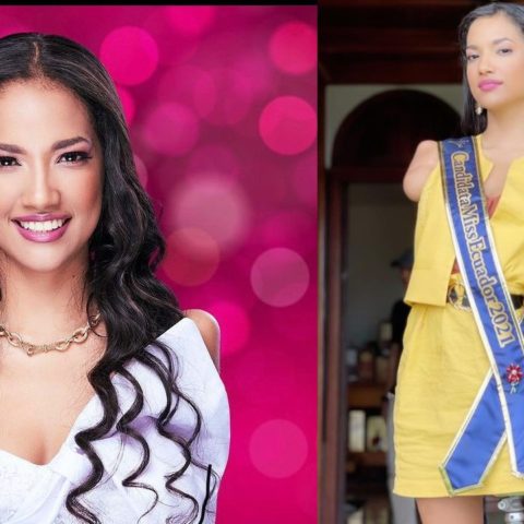 modelo quiere ser mis universo no tiene brazos