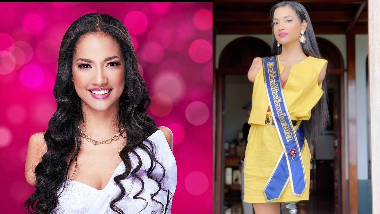 modelo quiere ser mis universo no tiene brazos