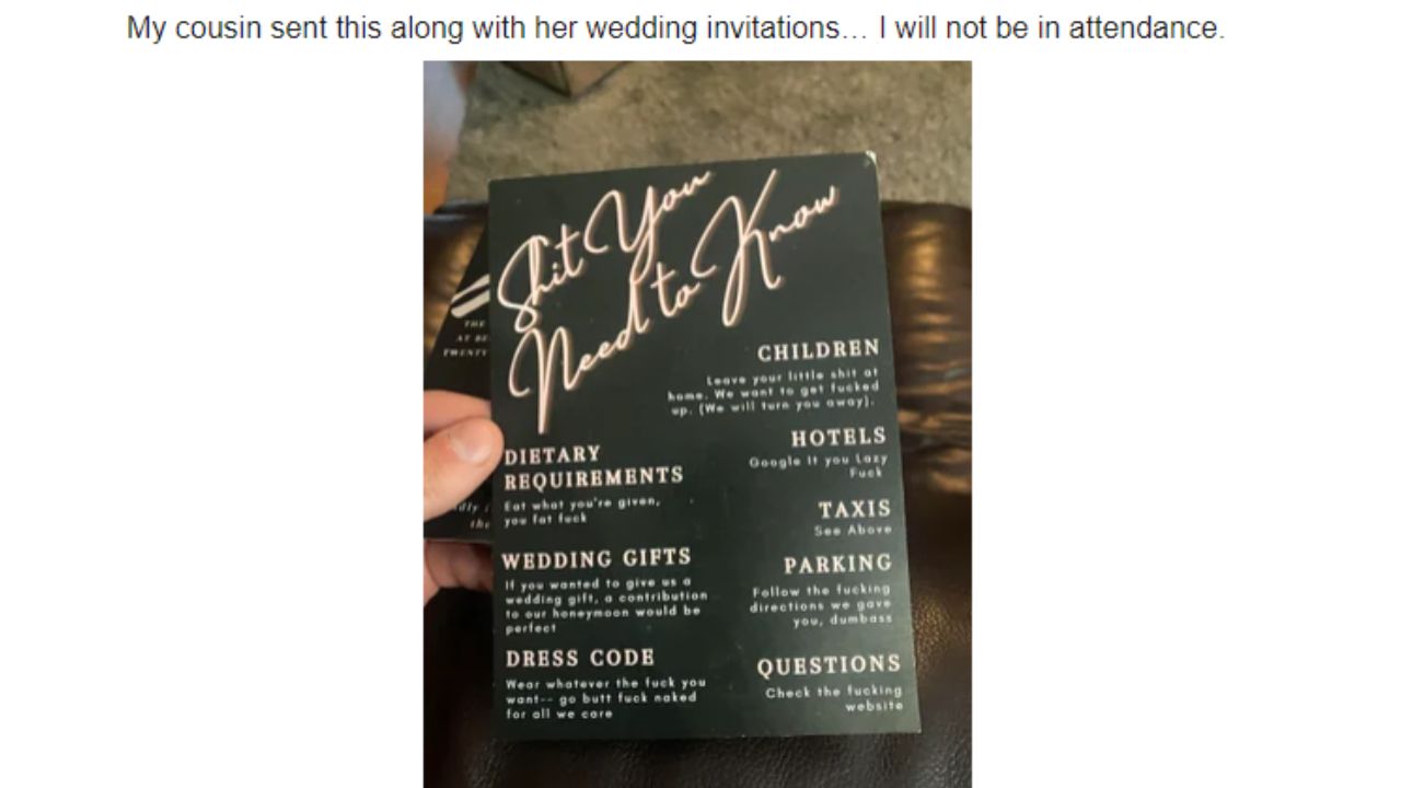 Invitación de boda se viraliza