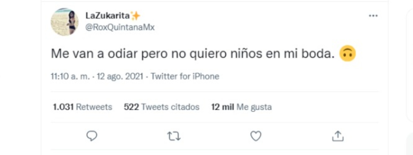 rox quintana mujer no quiere niños en su boda viral