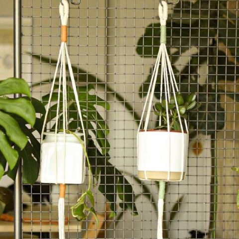 cómo hacer macetas colgantes