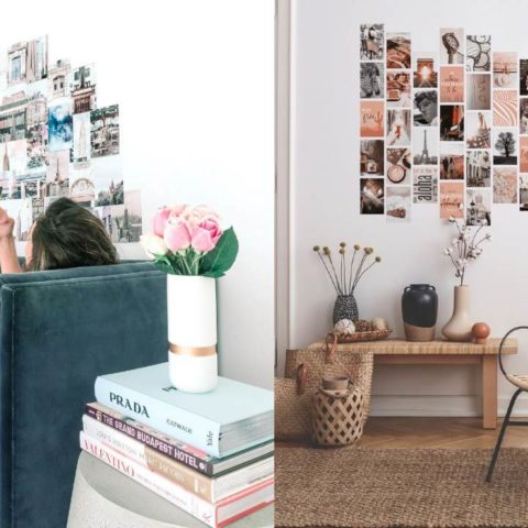 cómo hacer un collage de pared en habitaciones