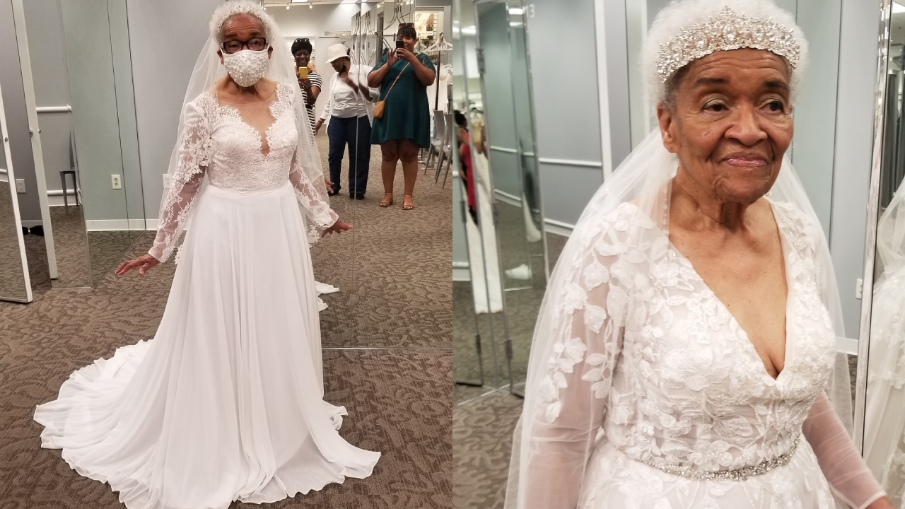 Cumple su sueño de vestirse de novia 70 años después de su boda