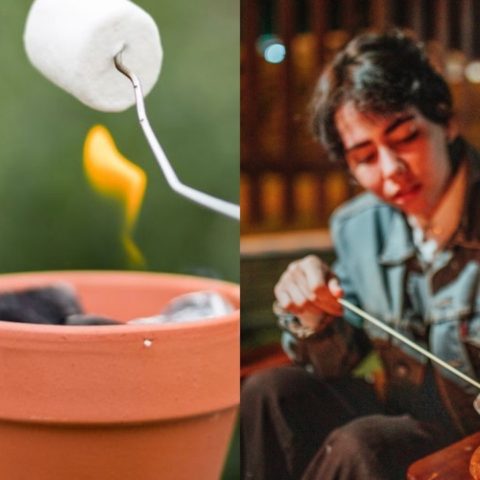 como hacer mini fogata casera