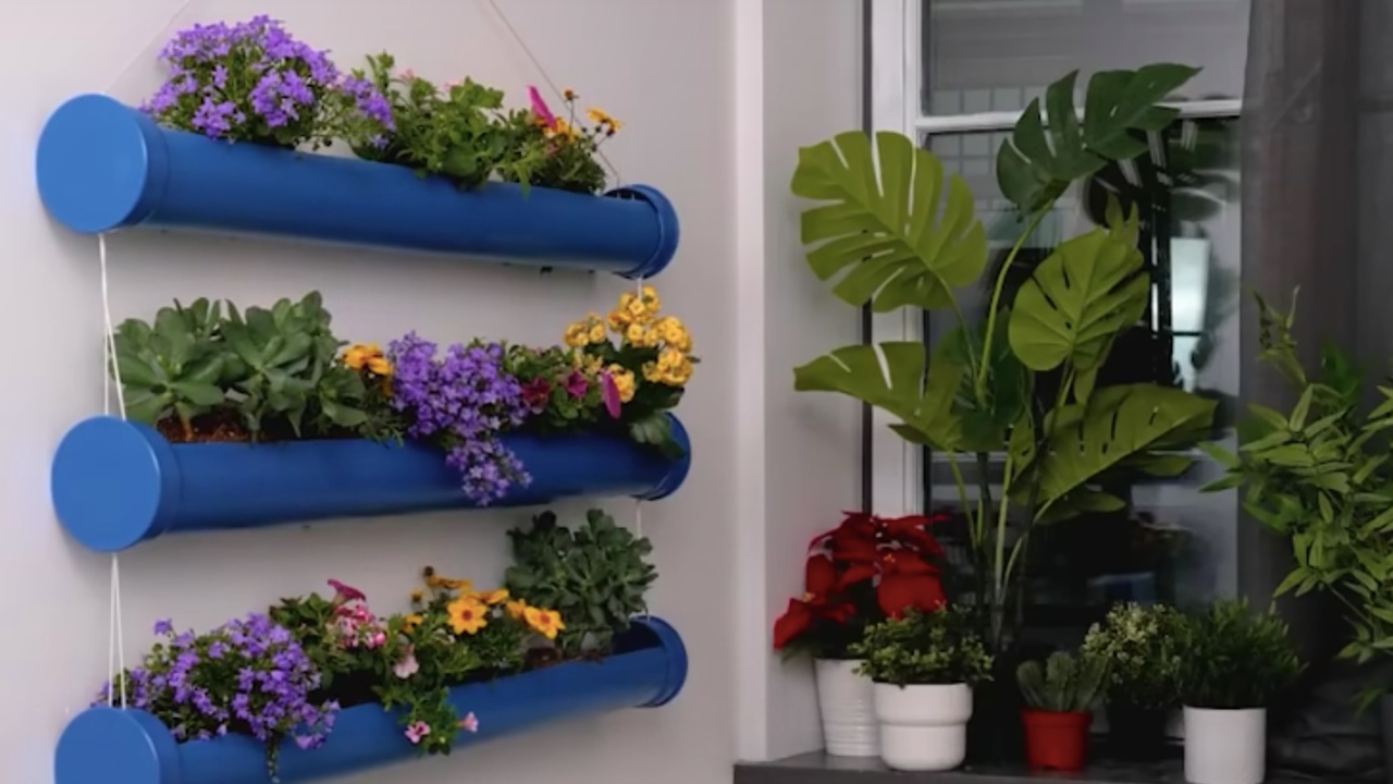 como hacer maceteros con tubos de pvc