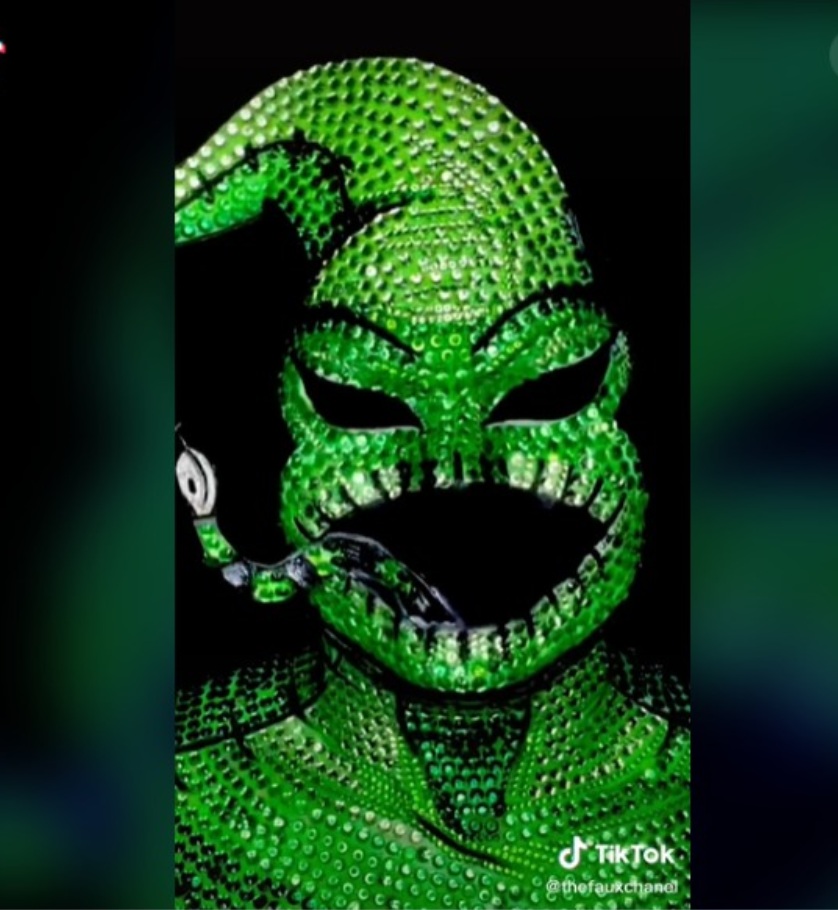 maquillaje halloween viral oogie boogie tiktok