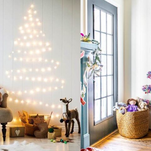 árbol de Navidad en la pared
