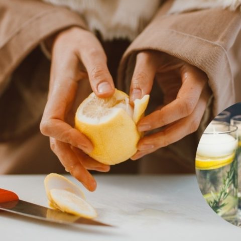 como hacer velas aromaticas con cascaras de limon